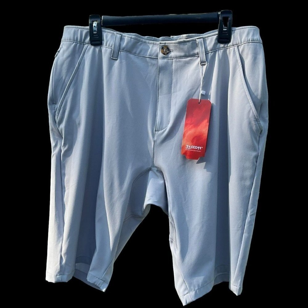 33,000ft Mens Hiking Shorts Quick Dry Lightweight UPF Gray Golf Size 36